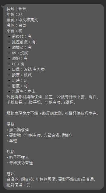 泰國台北萱萱定點圖片